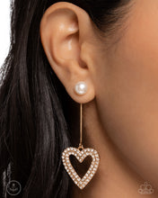 Load image into Gallery viewer, Valentines Vision Gold Jacket Earrings