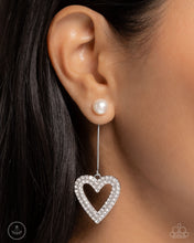 Load image into Gallery viewer, Valentines Vision White Jacket Earrings