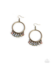 Load image into Gallery viewer, Hooped Hello Brass Earrings