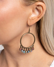 Load image into Gallery viewer, Hooped Hello Brass Earrings