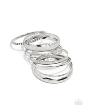 Load image into Gallery viewer, Smoldering Stack Silver Bangles