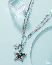 Load image into Gallery viewer, Stackable Stars Green Necklace