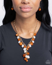 Load image into Gallery viewer, Beehive Barrage Orange Necklace