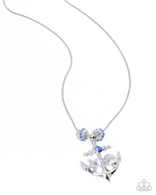 Anchored Accent Blue Necklace