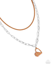 Load image into Gallery viewer, Love Comes and Goes Orange Necklace