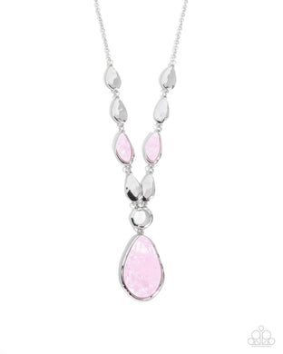 Abstract Abalone Pink Necklace