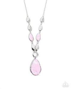 Abstract Abalone Pink Necklace