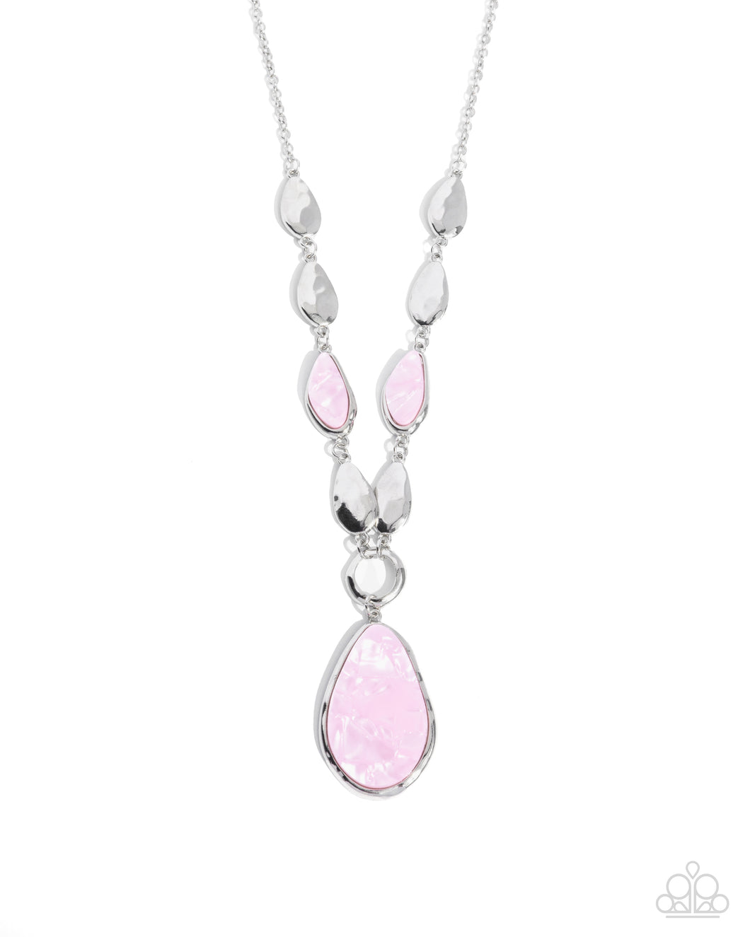 Abstract Abalone Pink Necklace