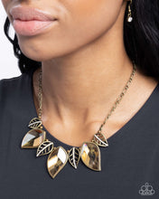 Load image into Gallery viewer, Leafy Leader Brass Necklace