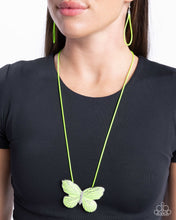 Load image into Gallery viewer, Fluttering Fervor Green Necklace