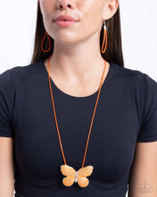 Load image into Gallery viewer, Fluttering Fervor Orange Necklace