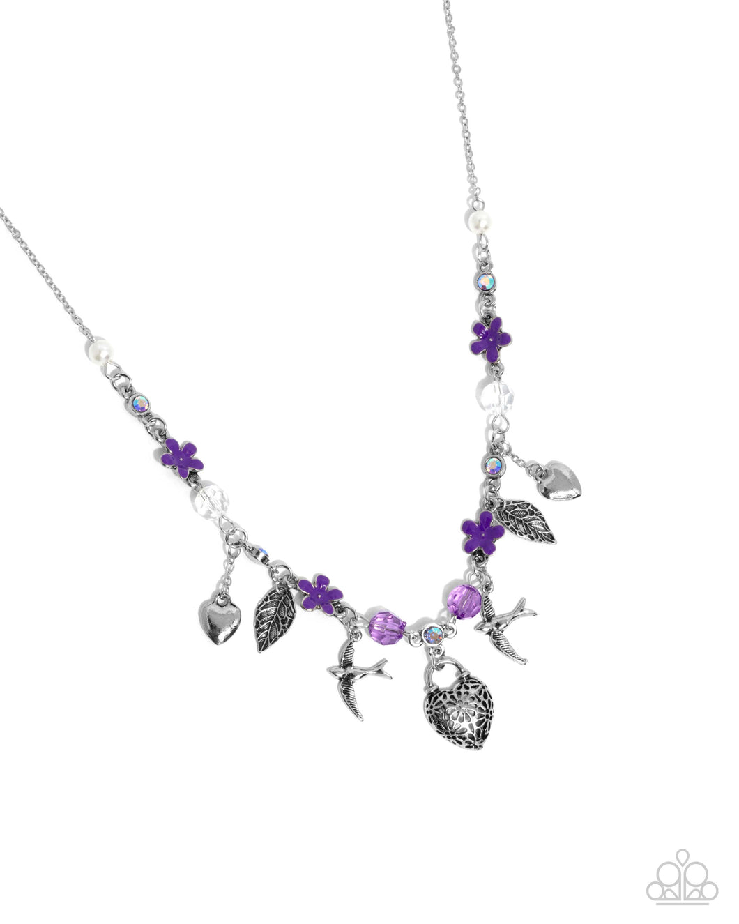 Flight of the Sparrow Purple Necklace