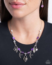 Load image into Gallery viewer, Flight of the Sparrow Purple Necklace