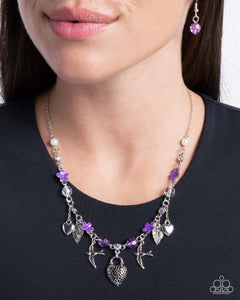 Flight of the Sparrow Purple Necklace
