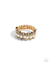 Load image into Gallery viewer, Pearly Provision Gold Skinny Band Ring