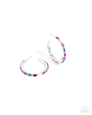 Carnival Chic Pink Hoop Earrings