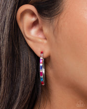 Load image into Gallery viewer, Carnival Chic Pink Hoop Earrings