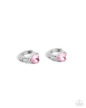 Load image into Gallery viewer, Tenacious Touch Pink Hinged Hoop Earrings