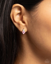 Load image into Gallery viewer, Tenacious Touch Pink Hinged Hoop Earrings