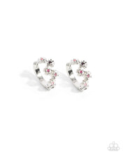 Load image into Gallery viewer, Budding Botanicals Purple Hinged Hoop Earrings