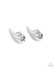 Load image into Gallery viewer, Positive Change Silver Hinged Hoop Earrings