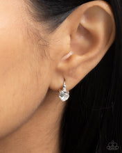 Load image into Gallery viewer, Tenuous Touch White Hinged Hoop Earrings