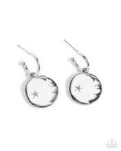 Load image into Gallery viewer, South Star White Hoop Earrings