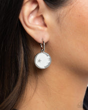 Load image into Gallery viewer, South Star White Hoop Earrings