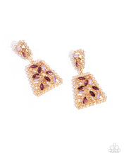 Load image into Gallery viewer, Glistening Gala Purple Earrings