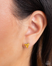 Load image into Gallery viewer, Triangular Twinkle Yellow Earrings