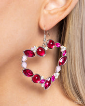 Load image into Gallery viewer, Heart Hierarchy Pink Earrings
