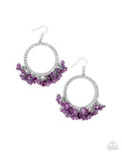 Load image into Gallery viewer, Wreathed Wisteria Purple Earrings