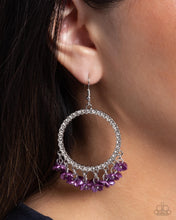 Load image into Gallery viewer, Wreathed Wisteria Purple Earrings