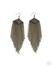 Load image into Gallery viewer, Forged Fringe Brass Earrings