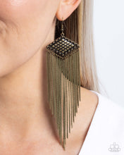 Load image into Gallery viewer, Forged Fringe Brass Earrings