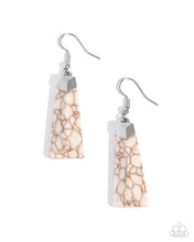 Load image into Gallery viewer, Marbled Marathon White Earrings