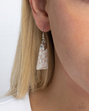 Load image into Gallery viewer, Marbled Marathon White Earrings