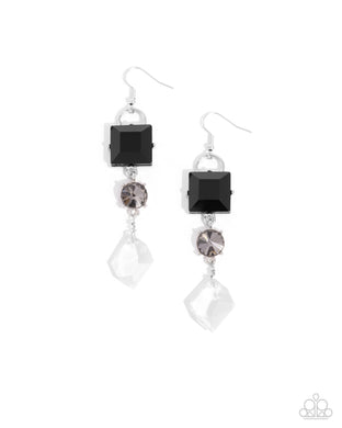 Alluring Assertion Black Earrings