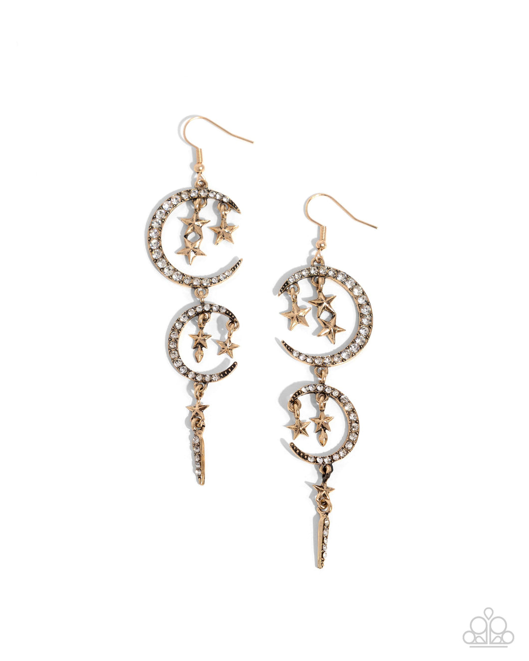 Celestial Cascade Gold Earrings