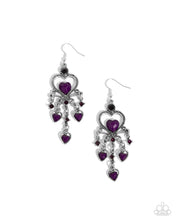 Load image into Gallery viewer, Compassionate Chandelier Purple Earrings