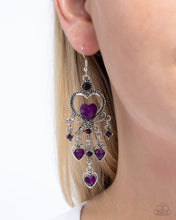 Load image into Gallery viewer, Compassionate Chandelier Purple Earrings