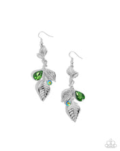 Load image into Gallery viewer, Descending Dazzle Green Earrings
