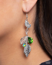 Load image into Gallery viewer, Descending Dazzle Green Earrings