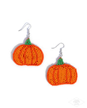 Load image into Gallery viewer, Pumpkin Pizzazz Orange Seed Bead Earrings