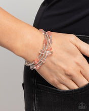 Load image into Gallery viewer, Seed Bead Scene Pink Coil Bracelet