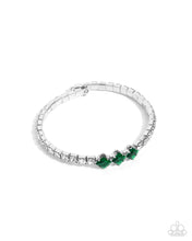 Load image into Gallery viewer, Pointed Production Green Coil Bracelet
