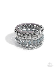 Load image into Gallery viewer, Stacked Surprise Silver Coil Bracelet
