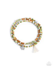 Load image into Gallery viewer, Colored Conversation Green Coil Bracelet
