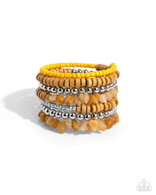 Load image into Gallery viewer, Plentiful Pizzazz Yellow Coil Bracelet