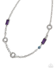 Load image into Gallery viewer, Effulgent Emeralds Purple Necklace